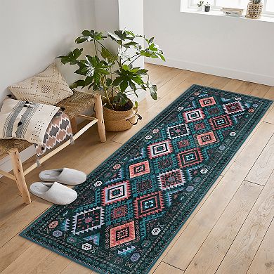 Washable Geometric Modern Rustic Area Rugs for Living Room Bedroom Nursery Office Farmhouse Hallway
