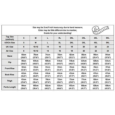 Womens Button Front High Waist Cotton Loose Fit Pocket Casual Pants