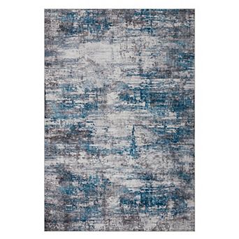 Pearl Velvet Rug Polyester Washable Foldable Mat with Abstract Print for Home
