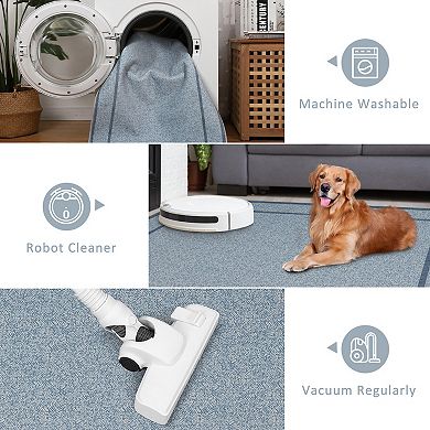 Indoor Area Rug Weather Resistant Easy to Clean Stain Resistant Floor Mat Stylish for Dining Room