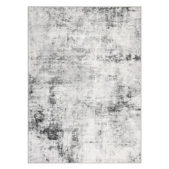 Plush Pearl Velvet Rug High Pile Abstract Print Washable Foldable Mat for Home