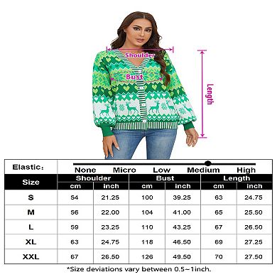 Women's Christmas Sweater Fun Pattern Cute Cardigan Winter Front Open Knitted Sweater Outerwear