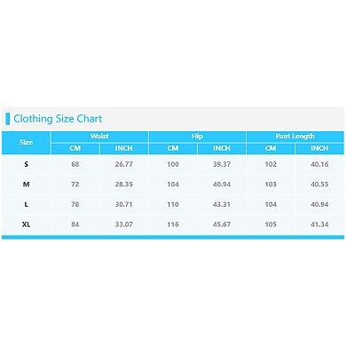 Womens Elastic Waistband Stretch Trousers Pocket Elegant Versatile Office Pants