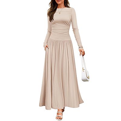 open lace back dress Grey Midi Dress Long Sleeve Bodycon Ribbed
