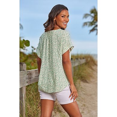 Lascana Women's Printed V-Neck Blouse