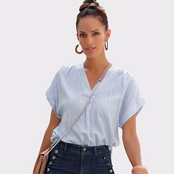 Lascana Women's Printed V-Neck Blouse