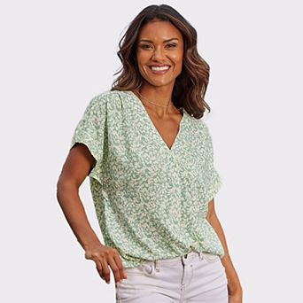 Lascana Women's Printed V-Neck Blouse