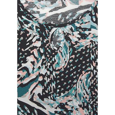 Lascana Women's Printed Keyhole Dress