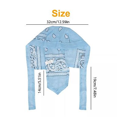 Breathable Head Wrap Bandana Caps 6 Pcs