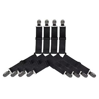 Adjustable Fitted Sheet Straps Holder Clips 4 pc