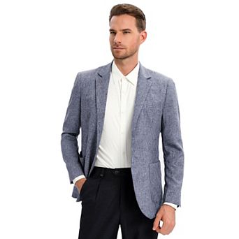 Men's Lightweight Sport Coats and Blazers Linen Suit Jacket Casual Blazer One Button Summer Daily