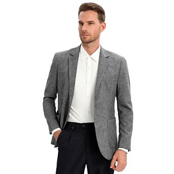 Men's Lightweight Sport Coats and Blazers Linen Suit Jacket Casual Blazer One Button Summer Daily