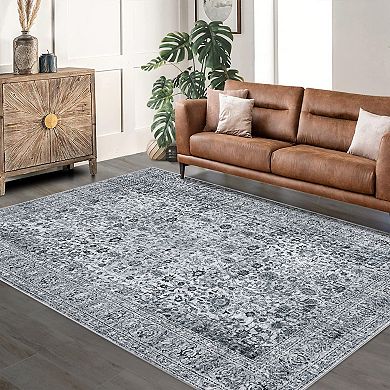 Area Rugs Runner Rugs Vintage Floral Boho Washable Throw Carpet Living Room Nursery Office Hallway