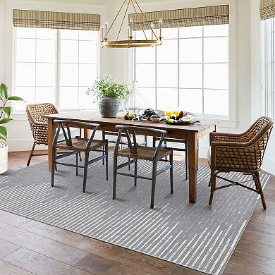 Garvee Stain Resistant Geometric Carpet Soft Washable Throw Carpet for Bedroom Living Room