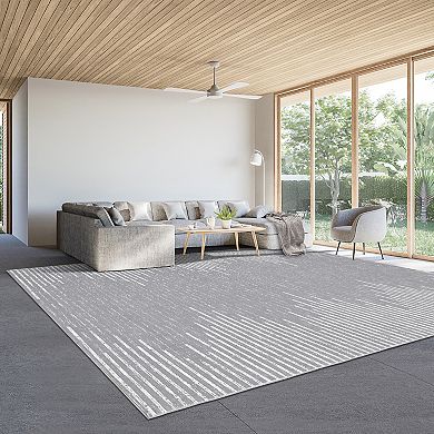 Garvee Stain Resistant Geometric Carpet Soft Washable Throw Carpet for Bedroom Living Room