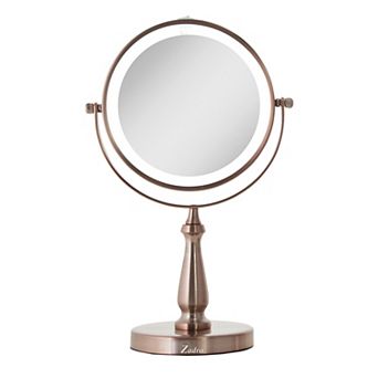 LED Lighted Vanity Mirror — 8X/1X Dual Magnification (360° Swivel, Cordless)
