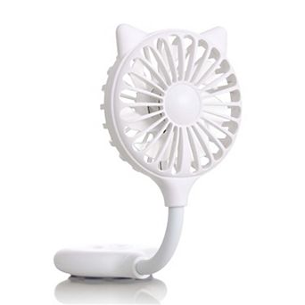 Hands-Free Cat Ear Fan with Rechargeable Battery Suction Cup Mounting and 3 Speeds Control