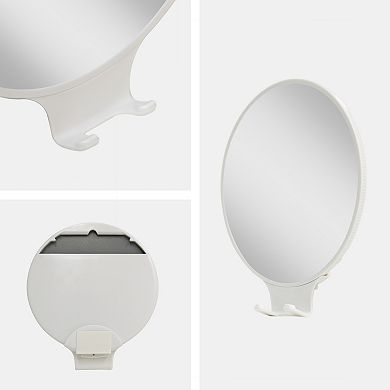 Water-Fill Fogless Shaving Mirror — 2X Magnification + Razor Holder