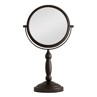 Dual-Sided Countertop Mirror — 10X/1X Magnification (360° Swivel)