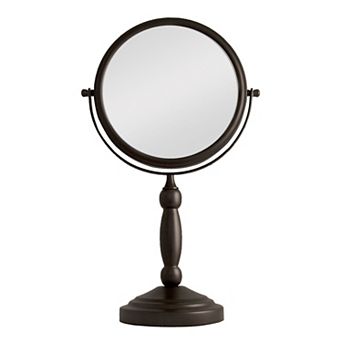 Dual-Sided Countertop Mirror — 10X/1X Magnification (360° Swivel)