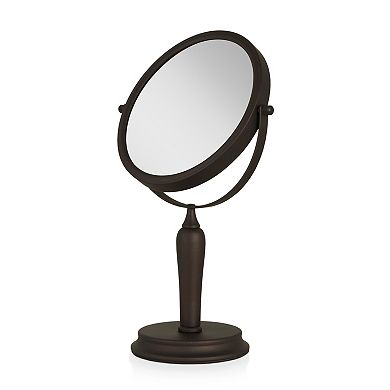 Dual-Sided Countertop Mirror — 10X/1X Magnification (360° Swivel)