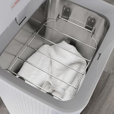 Fabric-Wrapped Modern Lux Towel Warmer — 24L, Stainless-Steel Tub