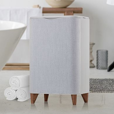 Fabric-Wrapped Modern Lux Towel Warmer — 24L, Stainless-Steel Tub