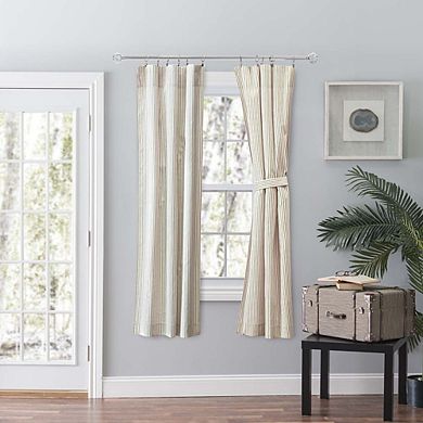 Classic Stripe Printed Tailored Curtain Panel Pair 3" Rod Pocket