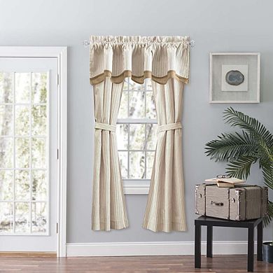 Classic Stripe Printed Tailored Curtain Panel Pair 3" Rod Pocket