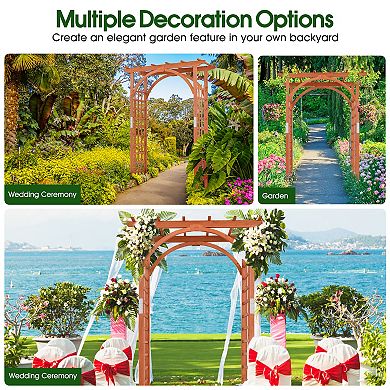 Garden Archway Arch Lattice Trellis Pergola for Climbing Plants and Outdoor Wedding Bridal Decor