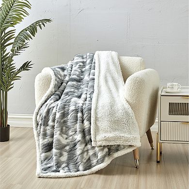 Alaska Sherpa Decorative Super Soft Throw Blanket for Sleep/Decor 2 Pack
