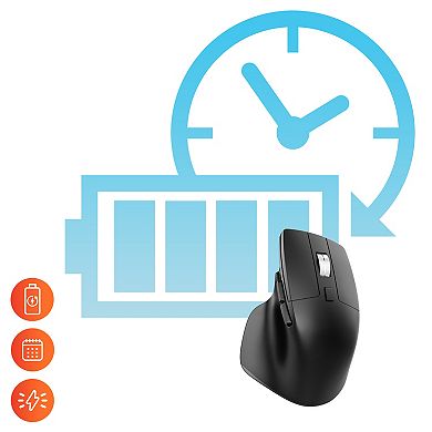 Delton S18 Wireless Mouse & Charging Mouse Pad Bundle, Black