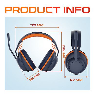 Delton Ascent Kids Learning Computer Headset 3.5mm Headphones with Microphone, Midnight Blue