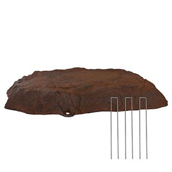 Sunnydaze Outdoor Polyresin Landscape Rock Septic Cover with Stakes