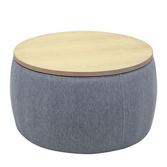 2 in 1 Function Round Storage Ottoman
