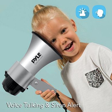 Pyle 30-Watt Compact Megaphone Speaker with Siren Alarm