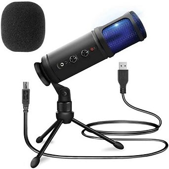 Pyle Universal USB Computer Microphone - Streaming & Pro Audio Recording Mic with Tripod Stand