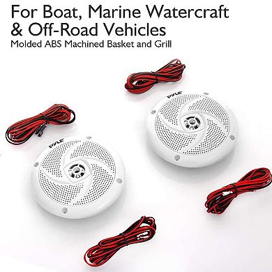 Pyle Marine Speakers - 6.5 Inch 2 Way Waterproof