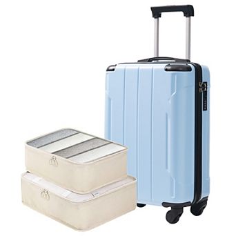20 Inch Hardshell Carry-On Luggage with 2 Packing Cubes