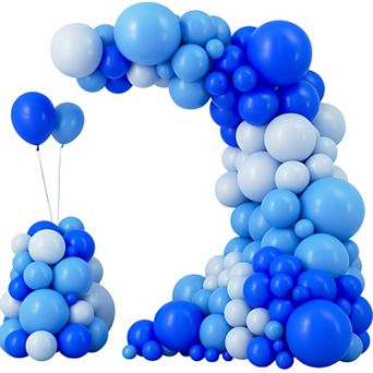 Blue Balloon Garland Arch Kit 109 pc Pastel Royal Blue Balloons in 4 Sizes for Shower & Parties