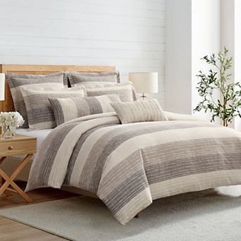 Levtex Home Sand Stripes Chocolate Duvet Set