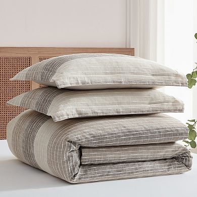 Levtex Home Sand Stripes Chocolate Duvet Set