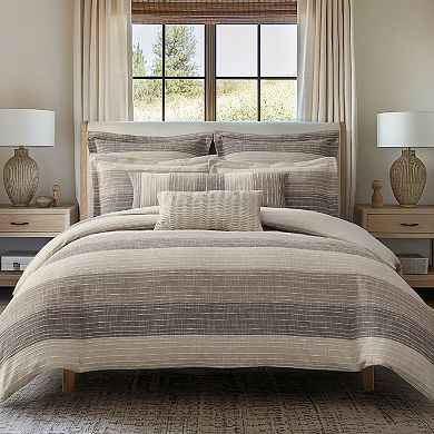 Levtex Home Sand Stripes Chocolate Duvet Set