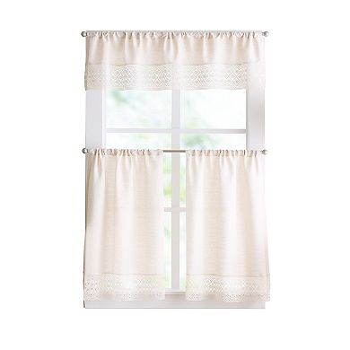 Peri Bahia Light Filtering 3-pc. Valance & Tier Set