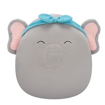 Squishmallow 16-Inch Mila Elephant Plush Toy with Headband & Closed Eyes