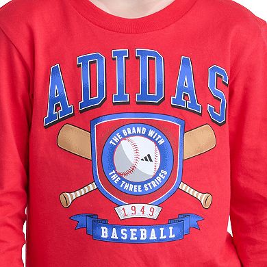 Boys 4-7 adidas Long Sleeve Baseball Graphic Tee