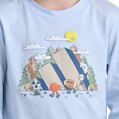Boys 4-7 adidas Long Sleeve Doodle Graphic Tee