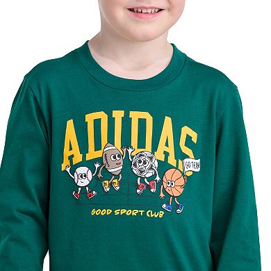 Boys 4-7 adidas Long Sleeve Sport Graphic Tee