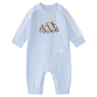 Baby Boy adidas Long Sleeve 3-Stripe Mountain Coverall
