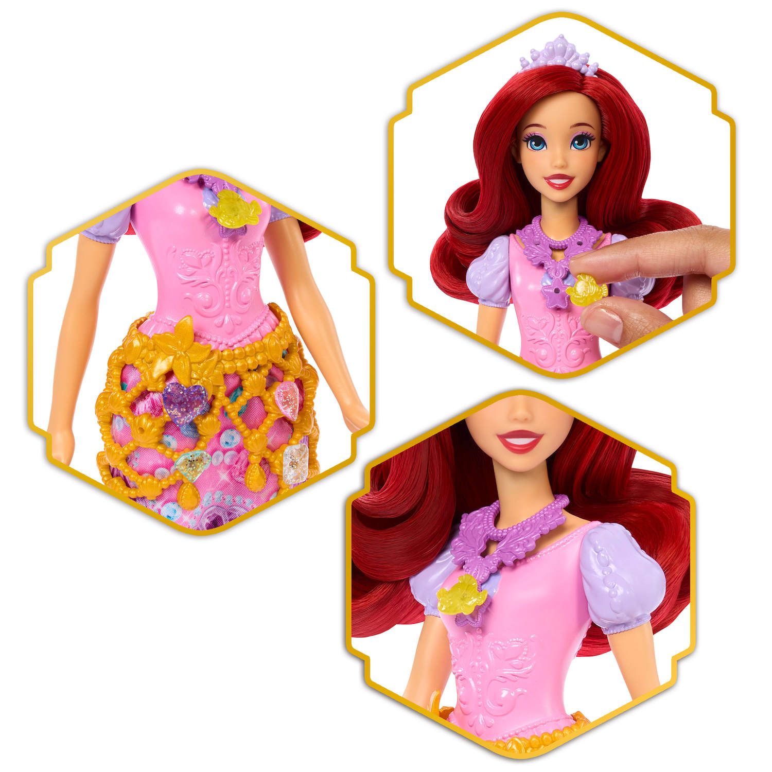 Детская кукла Disney Princess Jewel Reveal Ariel w/ 8 Surprises & 10 Accessories — фото 3
